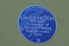 George Elkington Plaque
in Newhall Street
Photo - Graham Davies